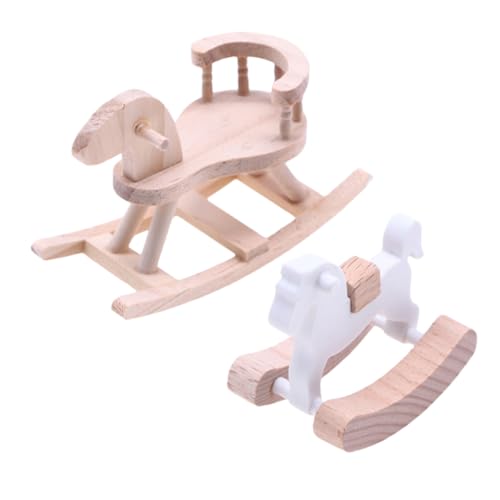 IMIKEYA 2 Stück Schaukelpferd-Modell: Kleine Schaukelpferd-Figur Aus Holz, Schreibtisch-Ornament, Mini-Stuhl, Puppenhaus-möbel Für Heimwerker IMIKEYA 2 Stück Schaukelpferd-Modell: Kleine Schaukelpferd-Figur Aus Holz, Schreibtisch-Ornament, Mini-Stuhl, Puppenhaus-möbel Für Heimwerker von IMIKEYA