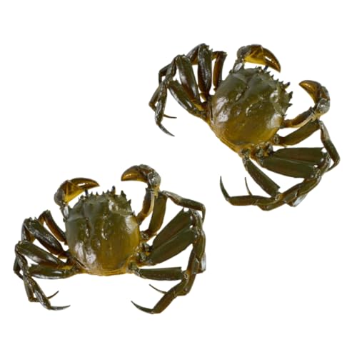 IMIKEYA 2 Stück Simulationskrabbenmodell Krabbenspielzeug simulierte Simulation Krabbe Kleine Krabbenfigur künstliche Kunstkrabbe gefälschte Krabbe Krabben-Party-Dekorationen PVC von IMIKEYA