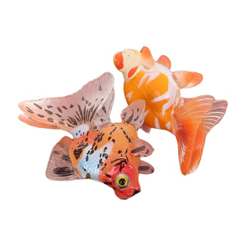 IMIKEYA 2 Stück Simuliertes Fischspielzeug Aquarium Fischspielzeug für simulierte Fischfigur interaktives Plastik Fische Fisch Dekorationen simulierter Fisch PVC von IMIKEYA