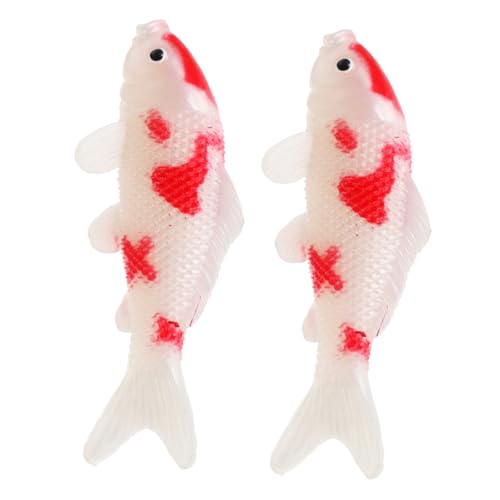 IMIKEYA 2 Stück Simuliertes Koi-Modell -Figuren-Ornament Aquarienfische Fisch-Statue Koi Fisch Modell Aquarien Dekoration kleines Fischteichspielzeug künstliche Fischmodelle PVC IMIKEYA 2 Stück Simuliertes Koi-Modell -Figuren-Ornament Aquarienfische Fisch-Statue Koi Fisch Modell Aquarien Dekoration kleines Fischteichspielzeug künstliche Fischmodelle PVC von IMIKEYA