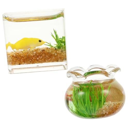 IMIKEYA 2 Stück Simuliertes Miniatur-Aquarium Mini-Aquarium- Dollhouse Fish Tank Ornament künstliche Fische House Decoration Miniatur-Handwerk Miniatur-Aquarium- Glas Colorful IMIKEYA 2 Stück Simuliertes Miniatur-Aquarium Mini-Aquarium- Dollhouse Fish Tank Ornament künstliche Fische House Decoration Miniatur-Handwerk Miniatur-Aquarium- Glas Colorful von IMIKEYA
