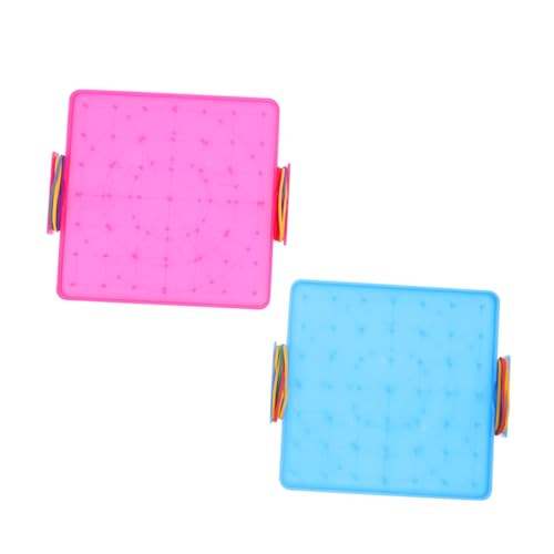 IMIKEYA 2 Stück Studenten-pinnwand Doppelseitiges Geoboard Geobretter Für Doppelt Lehre Bunt Ausbildung Klein Geoboards Für Mathe Planke Steckbrett Für Plastik von IMIKEYA