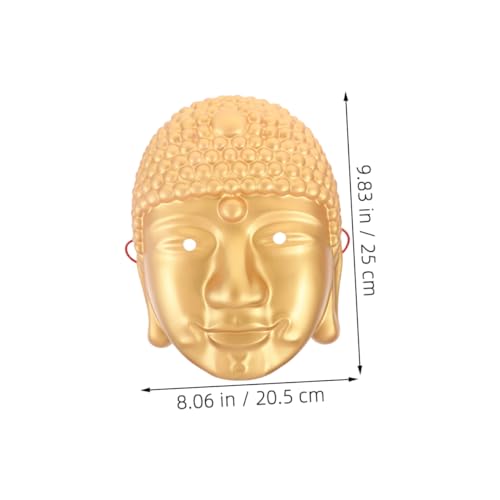 IMIKEYA 2 Stück Teiliges Buddha Kopf Masquerade Masken Realistische Buddhistische Kunst Farbenfrohe Kostümaccessoires für Karneval Halloween Kulturelle Verkleidungen und Party Deko von IMIKEYA