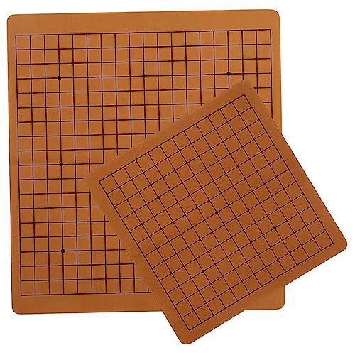 IMIKEYA 2 Stück Tragbares Leder Go Schachbrett Faltbares Spielbrett für Doppelseitiges PU Go Brettspiel für Drinnen und Draußen Zufällige Farbe von IMIKEYA