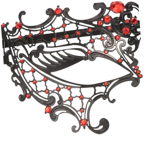 IMIKEYA 2 Stück Venezianische Maske Metall mit Strasssteinen Einäugige Party Masken Erwachsene für Halloween Maskenball Karneval Cosplay Tanzshow Vielseitiges Kostümzubehör von IMIKEYA