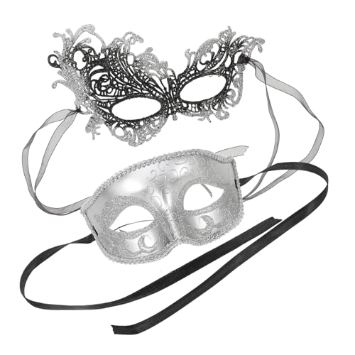 IMIKEYA 2 Stück Vintage Venezianische Maskenball Halbgesichtsmaske Dekorative Kunststoff Maske für Halloween Theater Cosplay und Karnevalsparty Stilvolle Augenmaske für Damen und Herren IMIKEYA 2 Stück Vintage Venezianische Maskenball Halbgesichtsmaske Dekorative Kunststoff Maske für Halloween Theater Cosplay und Karnevalsparty Stilvolle Augenmaske für Damen und Herren von IMIKEYA