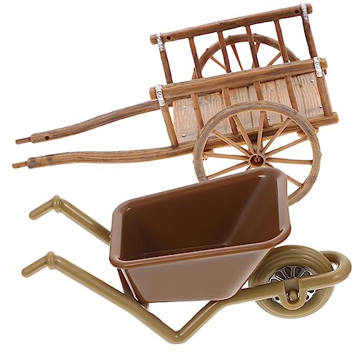 IMIKEYA 2Stücke Miniatur Einkaufswagen Modell für Puppenhaus Kleiner Wagen Deko Mikro Landschafts Realistische Miniatur Schubkarre für Garten und Feengarten IMIKEYA 2Stücke Miniatur Einkaufswagen Modell für Puppenhaus Kleiner Wagen Deko Mikro Landschafts Realistische Miniatur Schubkarre für Garten und Feengarten von IMIKEYA
