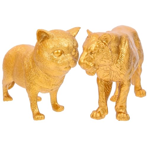 IMIKEYA 2 Stück Wiederverwendbare Tierfiguren aus Kunststoff Kleine Goldene Tiermodelle für Heimdekoration Garten und Landschaftsdesign Realistische Deko für Erwachsene IMIKEYA 2 Stück Wiederverwendbare Tierfiguren aus Kunststoff Kleine Goldene Tiermodelle für Heimdekoration Garten und Landschaftsdesign Realistische Deko für Erwachsene von IMIKEYA