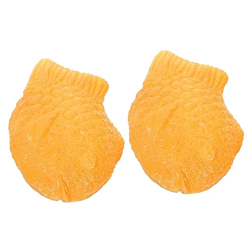 IMIKEYA 2 Stück Yakini -Modell Kinderspielzeug Simulation Essen Realistisch Lebensmittelspielzeugsimulation Spielzeugnahrung Plastikfutter Künstliches Essen Simulationsfutter Harz Orange von IMIKEYA