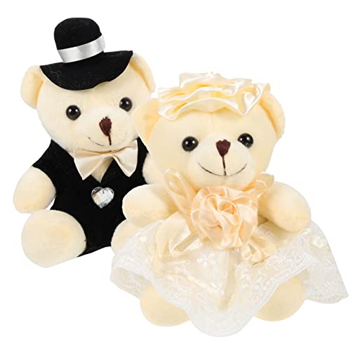 IMIKEYA 2 Stücke Hochzeitsbärenpuppe Hochzeitsgeschenk Plüschbär Brautpaar Plüschbär ausgestopft Zwillingspuppen Figuren Ornamente tragen Bärenverzierung PP Baumwolle Weiß IMIKEYA 2 Stücke Hochzeitsbärenpuppe Hochzeitsgeschenk Plüschbär Brautpaar Plüschbär ausgestopft Zwillingspuppen Figuren Ornamente tragen Bärenverzierung PP Baumwolle Weiß von IMIKEYA