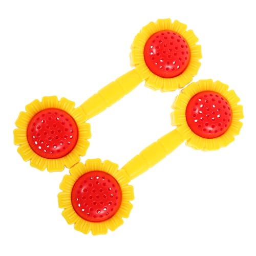 IMIKEYA 2 Stücke Sunflower Hanteln Rassel Rasseln Mädchen Rassel Hantel Rassel Für Kunststoff von IMIKEYA