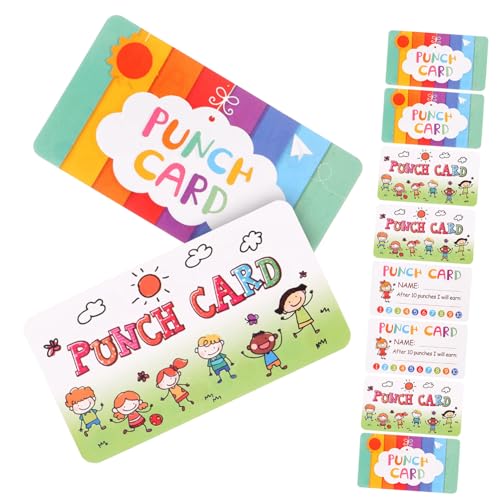 IMIKEYA 20 Blatt Kinderkarten Preise Anreiz Geschenkkarten Belohnung Für Verhalten Stempelkarte Gefälschte Rubbellose Motivierende Affirmationen Treue Stempelkarten von IMIKEYA