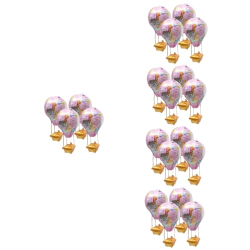 IMIKEYA 20 Stk Heißluftballon hochzeitsdeko wandverkleidung Luftballons sortiert kinder dekor Wohnkultur Gastgeschenke Geburtstagsparty liefert Emulsion Drachen Dekorationen 4d Rosa von IMIKEYA