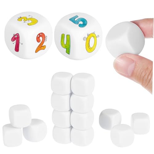 IMIKEYA 20 Stück 20 Mm Acrylwürfel Mathematikspielwürfel Fürs Klassenzimmer Blankowürfel Beschreibbare Kleine 6 Seitige Spielwürfel Unterricht Für Partyspielwürfel Würfel Für von IMIKEYA
