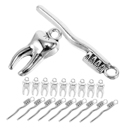 IMIKEYA 20 Stück Antike Zahn-anhänger, Zahnbürsten-Charms, Zahn-Charms, Hängende Ornamente, Schmuckherstellung, Schmuckherstellung, Charms IMIKEYA 20 Stück Antike Zahn-anhänger, Zahnbürsten-Charms, Zahn-Charms, Hängende Ornamente, Schmuckherstellung, Schmuckherstellung, Charms von IMIKEYA