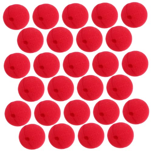 IMIKEYA 20 Stück Clownsnase Clownnase Party Geburtstag camoing faschingskostüme Clown-Zubehör Accessoires Fasching fasnachtskostüme Zirkus dekorative Schwammnase kleine Clown-Requisite rot von IMIKEYA