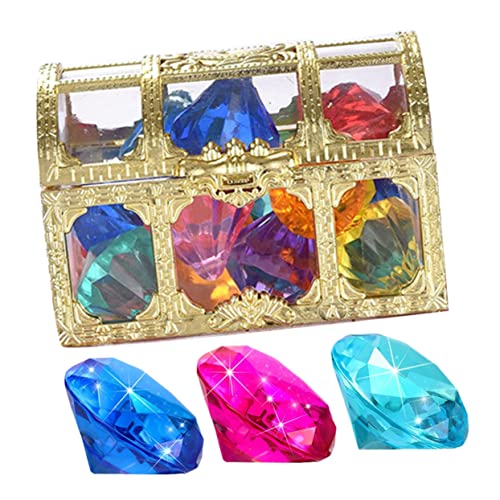 IMIKEYA 20 Stück Edelstein-Pool- Schwebend Schwimmbadzubehör Kind Tauchen Tauch-edelsteinbecken Diamant Schwimmen Schatzkiste, Poolspielzeug Poolparty Acryl von IMIKEYA