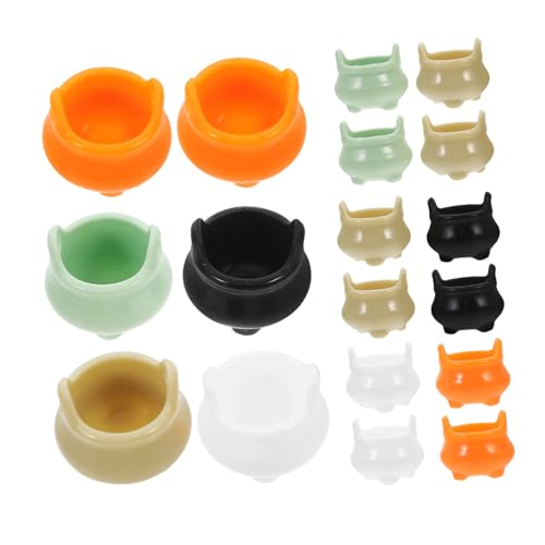IMIKEYA 20 Stück Halloween Mini Kessel Deko Puppenhaus Zubehör für Festliche Feiern Accessoires und Diy Dekorationen für Halloween Partys von IMIKEYA