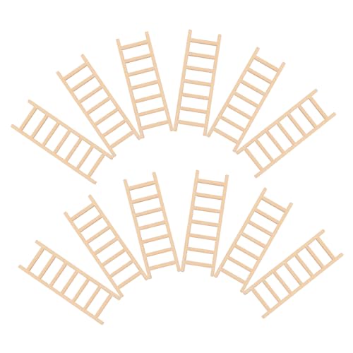 IMIKEYA 20 Stück Holzleiter Teilig Dekorationsaccessoires für Bonsai Mikro Landschaften und Miniaturhäuser für DIY Projekte und Sandtischmodelle Kreative Holzrequisiten für Ihr Zuhause von IMIKEYA