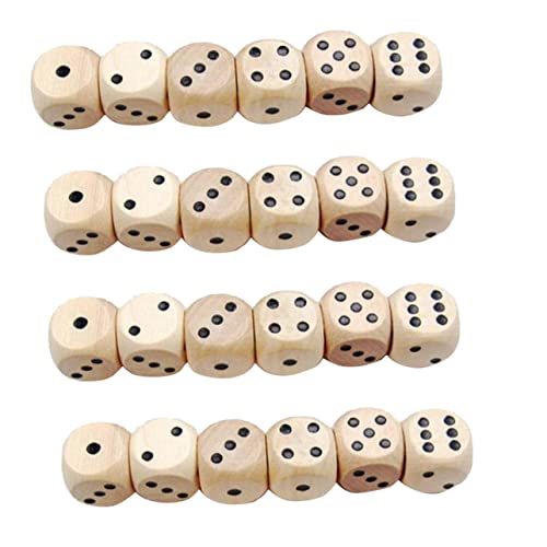 IMIKEYA 20 Stück Holzwürfel Spielwürfel aus Naturholz für Partys Spieleabende und Kartenspiele Langlebig Handwerklich Gefertigt für Gesellige Zusammenkünfte und Familienfeiern IMIKEYA 20 Stück Holzwürfel Spielwürfel aus Naturholz für Partys Spieleabende und Kartenspiele Langlebig Handwerklich Gefertigt für Gesellige Zusammenkünfte und Familienfeiern von IMIKEYA