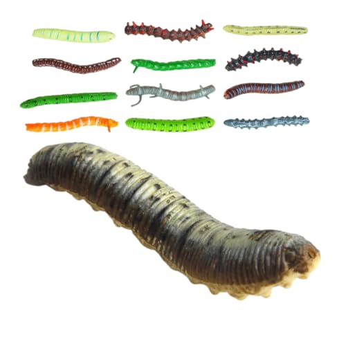 IMIKEYA 20 Stück Insektenmodell Halloween-streichspielzeug Kriechendes Wurmspielzeug Simulation Raupenspielzeug Halloween-witzspielzeug Realistisches Raupenspielzeug Fischwürmer Plastik von IMIKEYA