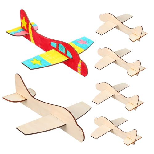 IMIKEYA 20 Stück Leere Holzflugzeuge Unbemaltes Flugzeug Spielzeugflugzeug Flugzeug Malen Flugzeugmodell Mini-Flugzeuge Bausatz Papierflieger Modellflugzeuge Flugzeugspielzeug Werfen Bi von IMIKEYA