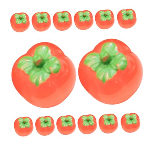 IMIKEYA 20 Stück Leuchtende Kaki Schmuckdekoration Fruchtbare Künstliche Früchte Schmuck Simulierte Früchte Schmuck Simulation Obst Requisite Gefälschte Früchte Layout von IMIKEYA