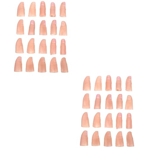 IMIKEYA 20 Stück Magische Fingerspitzen Vinylfinger Für – Gefälschte Finger Für Cosplay - Halloween Und Festivals – Größe L - Perfekte Requisiten Für Kreative Kostüme Und Spaß von IMIKEYA