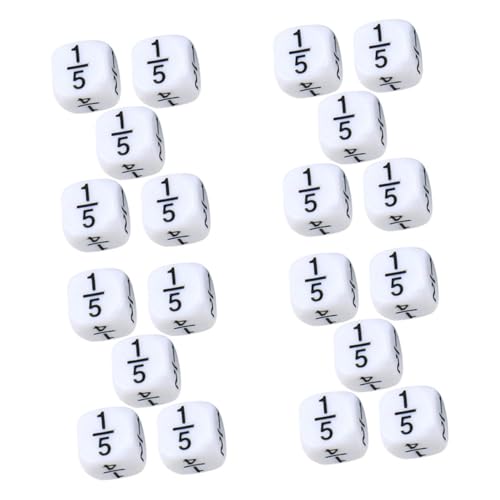 IMIKEYA 20 Stück Mathematik Spielwürfel Zahlen Zählwürfel Stellenwertwürfel Unterrichtswürfel Mathe Übungswürfel Mathe Spielwürfel Polyedrische Zählwürfel Bruchwürfel Spiel von IMIKEYA