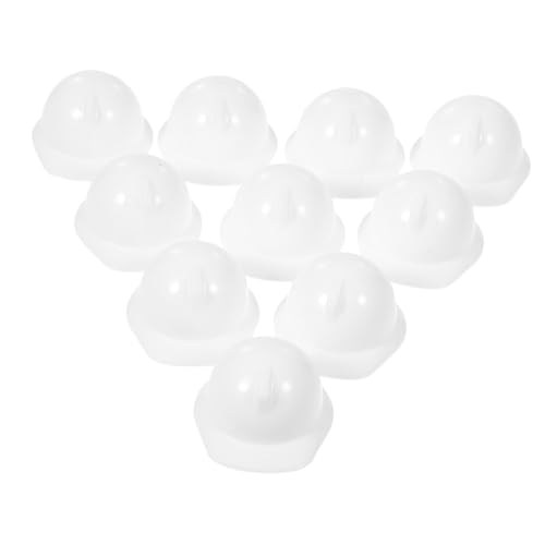 IMIKEYA 20 Stück Mini-Bauhut Mini-Puppenhelme Miniatur-Bauhut winzige Baukappe klein für Dekorationshut Miniaturen Puppenhauszubehör Spielzeugkonstruktionshüte Miniaturdekor Plastik Weiß von IMIKEYA