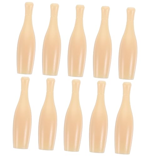 IMIKEYA 20 Stück Mini Bowling Accessoires für Tabletop-Bowling Schreibtisch-Bowling-Spielzubehör Mini-Bowling Tisch-Bowlingkugel Indoor-Bowling Bowlingspiel Bowlingzubehör die Hüften Khaki von IMIKEYA