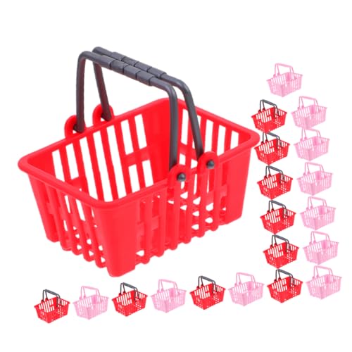 IMIKEYA 20 Stück Mini Einkaufskorb Aufbewahrungskörbe Weidenkörbe Miniatur Supermarktkorb Mini Flechtkorb Einkaufskorb Im Maßstab 112 Kleiner Korb Einkaufskorb Modell Kunststoff von IMIKEYA