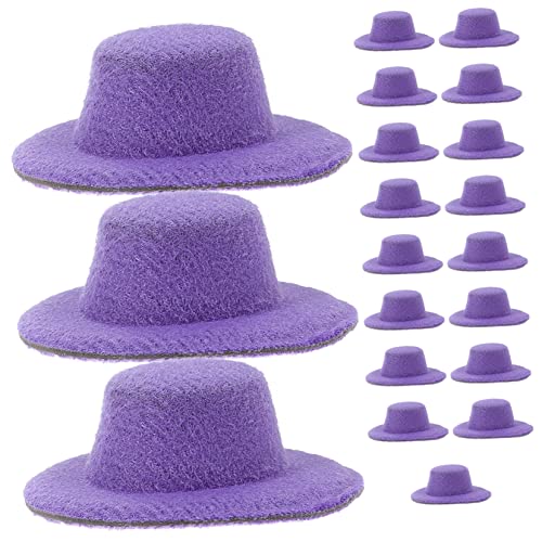 IMIKEYA 20 Stück Mini-Hut für kinderspielzeug spielsachen für kinderknallzeug Toys Mini-Sachen Miniaturhüte kleine Jazzhütchen Mini-Jazz-Hüte Stoff Violett von IMIKEYA