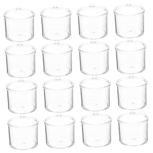 IMIKEYA 20 Stück Mini Mousse Cup Kleine Teetasse Puppenhaus-essenszubehör Miniatur -Clear Cup Zubehör Für Das Puppenhaus Mini-teetasse Mini Clear Cup Plastik Transparent von IMIKEYA