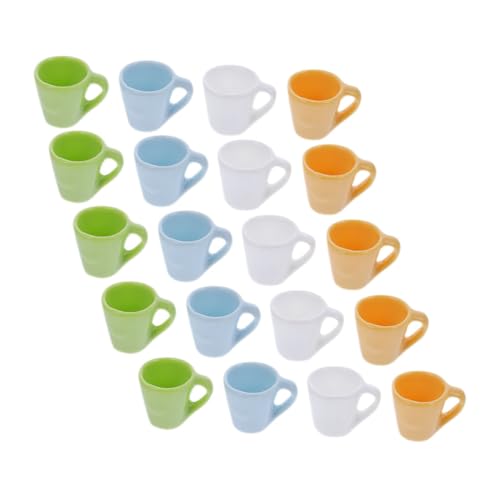 IMIKEYA 20 Stück Mini-Tasse Cute Mugs Tiny Cup puppenhauszubehör Miniaturen Mini -Kaffeetassen Puppenbecher Mini-Kaffeetassen Hauszubehör für Zuhause Mini-Becher kleine Kaffeetassen Harz von IMIKEYA