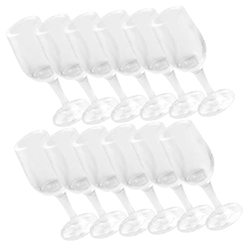 IMIKEYA 20 Stück Mini Weinglas Puppenhaus Kelch Miniatur Weingläser Mini-Foto-Requisiten Mini Weingläser Puppenbrille Puppenhausmöbel Winzige Gläser Tank Transparent Plastik von IMIKEYA