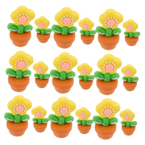 IMIKEYA 20 Stück Mini-gartenfiguren Miniatur-puppenhaus Winzige Figuren Mini-vers-Pflanzen Mini-puppenhauszubehör Minature Dinge Puppenhausblumen Miniaturpflanzen Mikrohäuser Weiches Gummi von IMIKEYA