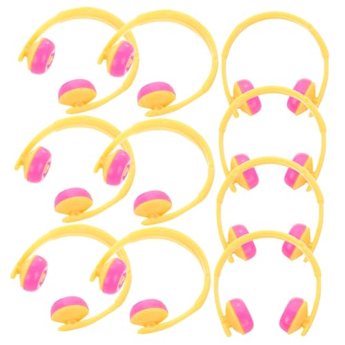 IMIKEYA 20 Stück Miniatur-Headset, Mini-Headset, Modell, Mini-Headset, Kunststoff, Mini-Kopfbedeckung, Gelbe Ente, Kopfhörer, Mini-Headset-Dekoration von IMIKEYA