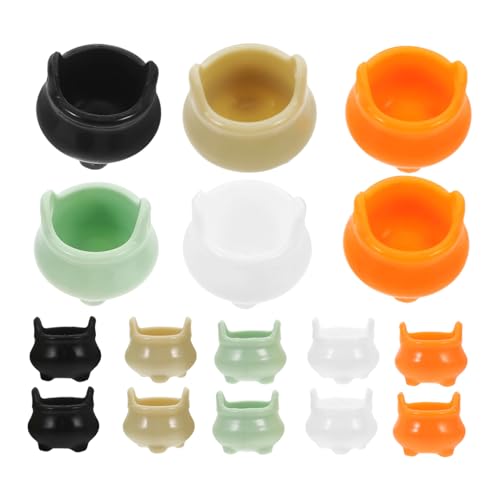 IMIKEYA 20 Stück Miniatur Hexen Kessel Dekorationen für Puppenhaus Halloween Partys Niedliches Design für Kreative Deko Vielseitig Einsetzbar Teiliges von IMIKEYA