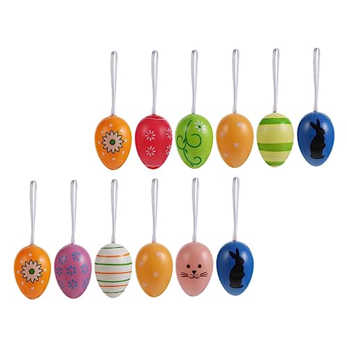 IMIKEYA 20 Stück Osterfarbe Dekorationen gefüllt gefälscht Nachahmung Simulation easter eggs easter egg decoration Ostereier färben ostereier anhänger fröhliche Ostereier schmücken Plastik von IMIKEYA
