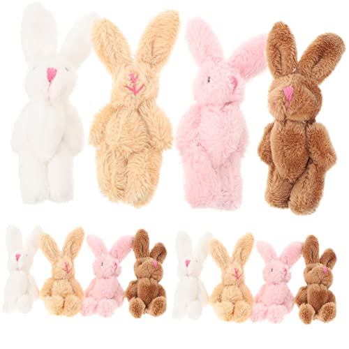 IMIKEYA 20 Stück Plüschhasenpuppe Kaninchen-geburtstagsdekorationen Stoffhasen Hase Plüschpuppe Süßes Stofftier Weiche Kleine Plüschtiere Kaninchenpuppe Kleiner Hase Kurzer Plüsch von IMIKEYA