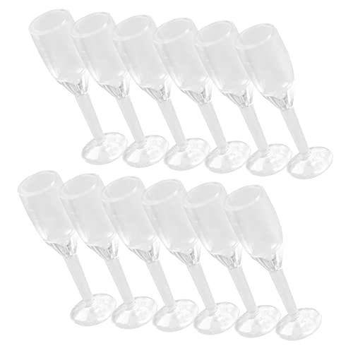 IMIKEYA 20 Stück Puppenhaus Party Trinken Behälter Deckel Kaffeetasse Puppe Weinbecher Dekorativer Miniaturkelch Mini-cocktailbecher Miniaturhausdekoration Mini-Brille Plastik Transparent von IMIKEYA