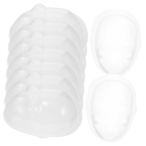 IMIKEYA 20 Stück Puppenmaske Gesicht Mini Masken Schutzmaske Schlichte weiße Maske klare Maske Cosplay-Maske für Spielzeugmaske Plastik von IMIKEYA