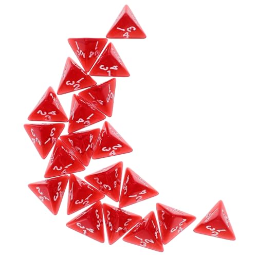 IMIKEYA 20 Stück Spiel-Requisiten Spots-würfelspiel D4 Würfel Tisch Einseitig 4-seitiger Würfel Spiel Würfel Klare Leere Würfel Flecken Würfel Acryl Rot IMIKEYA 20 Stück Spiel-Requisiten Spots-würfelspiel D4 Würfel Tisch Einseitig 4-seitiger Würfel Spiel Würfel Klare Leere Würfel Flecken Würfel Acryl Rot von IMIKEYA