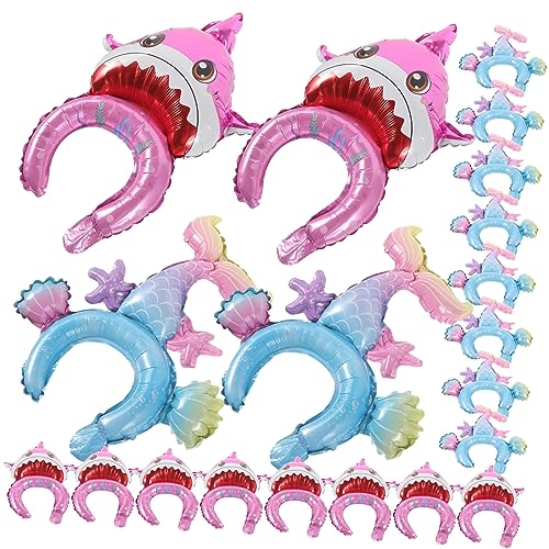 IMIKEYA 20 Stück Stirnband Ballon haarband hair-band attraction Geburtstagsfeier wasserballons Party Ballons mit Stirnband dekorative Stirnbänder aufblasbare Stirnbänder Aluminiumfolie von IMIKEYA