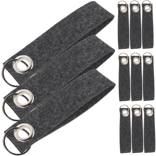 IMIKEYA 20 Stück Teiliges Filz Schlüsselanhänger Blanko DIY Bastelset Langlebig aus Metall und Filz Kompakt Leicht Tragbar Geschenkidee für Freunde Familie und Kollegen Kreative von IMIKEYA