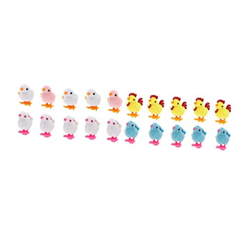 IMIKEYA 20 Stück Uhrwerk-Küken-Häschen für kinderspielzeug Bunny Plush Fun Toy Kid Toys Plush Toy Plüschspielzeug zum Aufziehen Uhrwerkspielzeug zum Thema Ostern Plastik von IMIKEYA