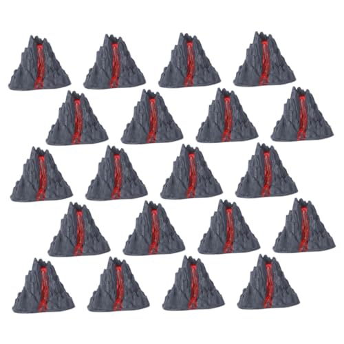 IMIKEYA 20 Stück Vulkan Lava Vulkan Lernspielzeug Künstliche Dekorationen Ausbrechendes Vulkan Mini Vulkan Simulations Vulkan Figur Kleine Landschaftsgestaltung Mini von IMIKEYA