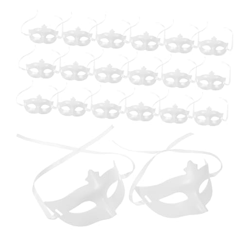 IMIKEYA 20 Stück Weiße Unbemalte Halbgesichts-masken aus Leichtem Kunststoff DIY Maskenbasis für Halloween Karneval Cosplay und Party Bequeme Passform für Erwachsene und Jugendliche IMIKEYA 20 Stück Weiße Unbemalte Halbgesichts-masken aus Leichtem Kunststoff DIY Maskenbasis für Halloween Karneval Cosplay und Party Bequeme Passform für Erwachsene und Jugendliche von IMIKEYA