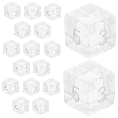 IMIKEYA 20 Stück Würfel -brettspielzubehör Unterhaltungswürfel Polyedrische Würfel Partywürfel Zahlenwürfel Partyspielwürfel Transparent Acryl IMIKEYA 20 Stück Würfel -brettspielzubehör Unterhaltungswürfel Polyedrische Würfel Partywürfel Zahlenwürfel Partyspielwürfel Transparent Acryl von IMIKEYA